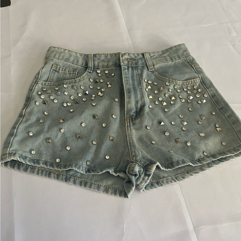 Studded Denim Women Shorts